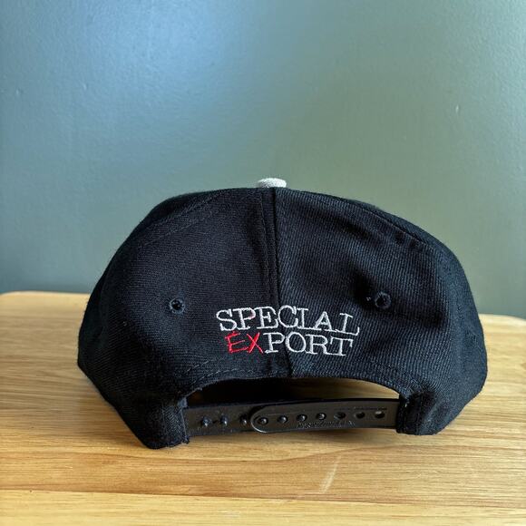Vintage 90s Special Export Beer EX Black Red Snapback Hat - Picture 4 of 7